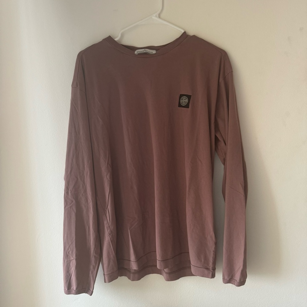 Stone Island Logo Compass Patch Long Sleeve Mens Tshirt XXL